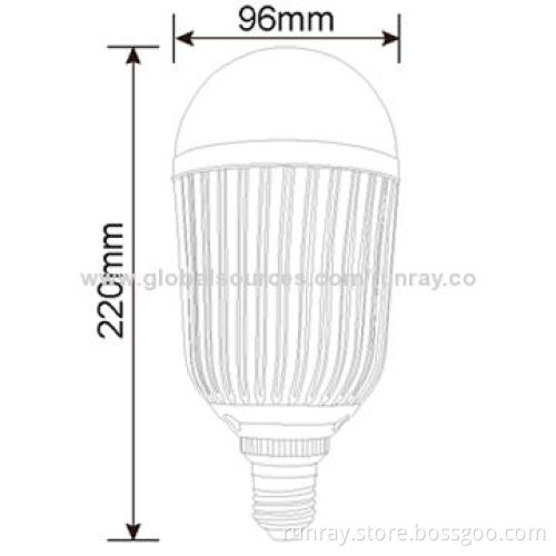 21W LED Globe Bulbs, Bridgelux Chip, 3-year Warranty/CE Mark/E27 Base/85-265V AC Input Voltage